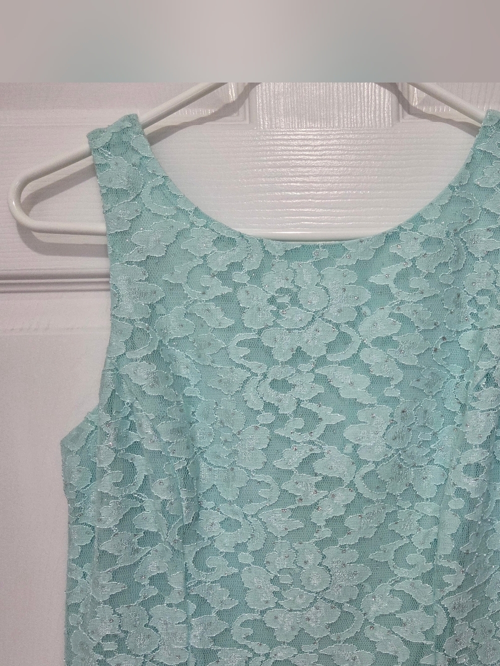 Speechless Mint Green Lace & Glitter Formal/ Prom Fit & Flare  Dress Size 11 - Picture 2 of 7